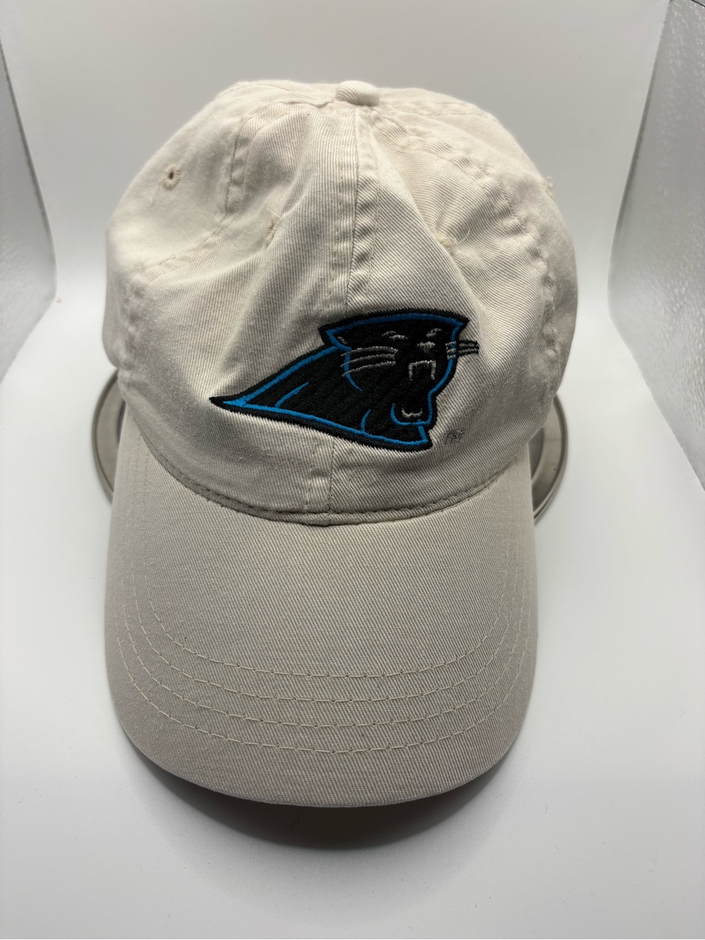 Carolina Panthers Beige NFL Dad Hat Strapback Chrysler Dodge Jeep